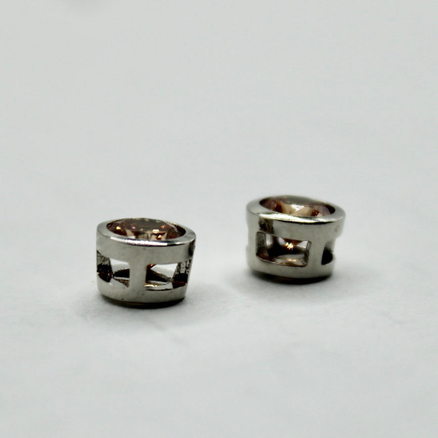 Nested Round-Cut Cubic Zirconia Studs - E2337