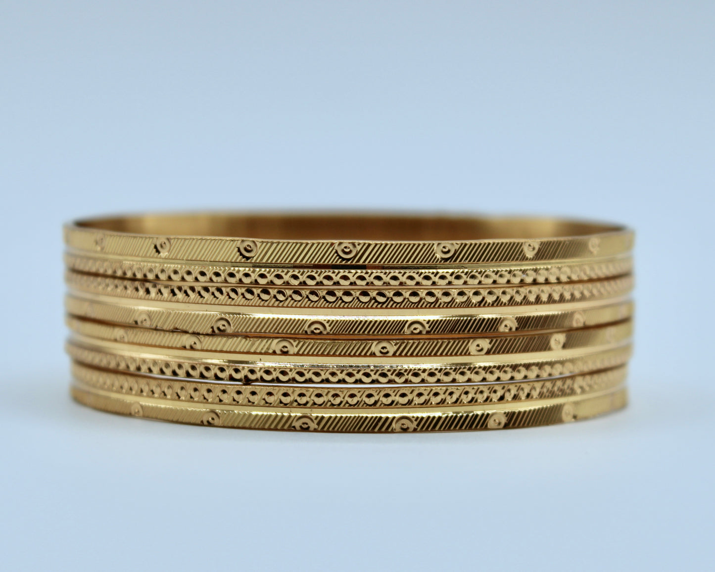 Traditional Golden Bangle Set - E2262