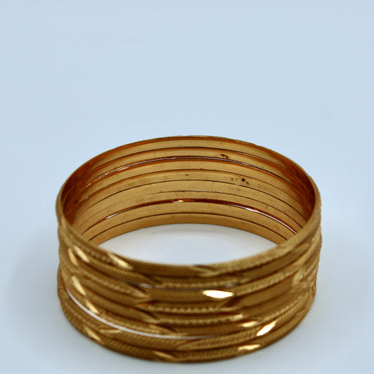 Traditional Golden Bangle Set - E2272