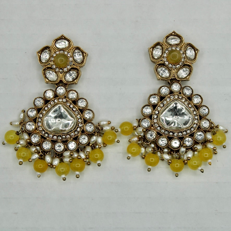 Faux Kundan Fashion Earrings - E564