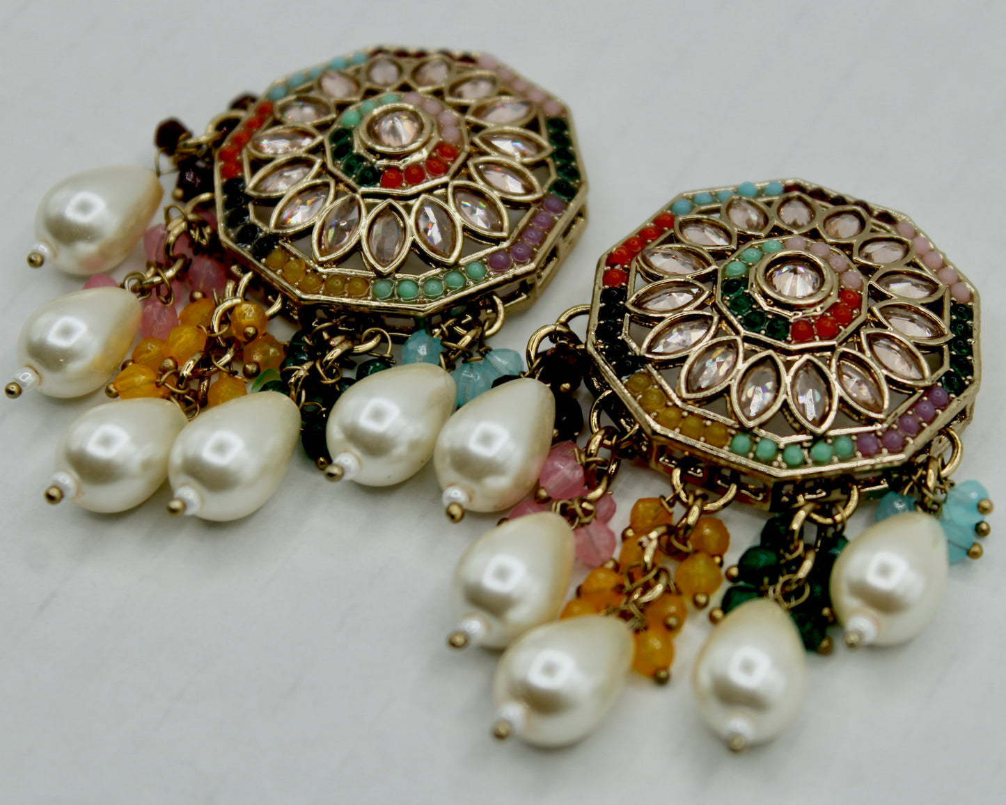 Faux Kundan Earrings - E563