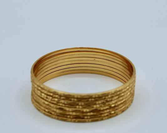 Traditional Golden Bangle Set - E2259