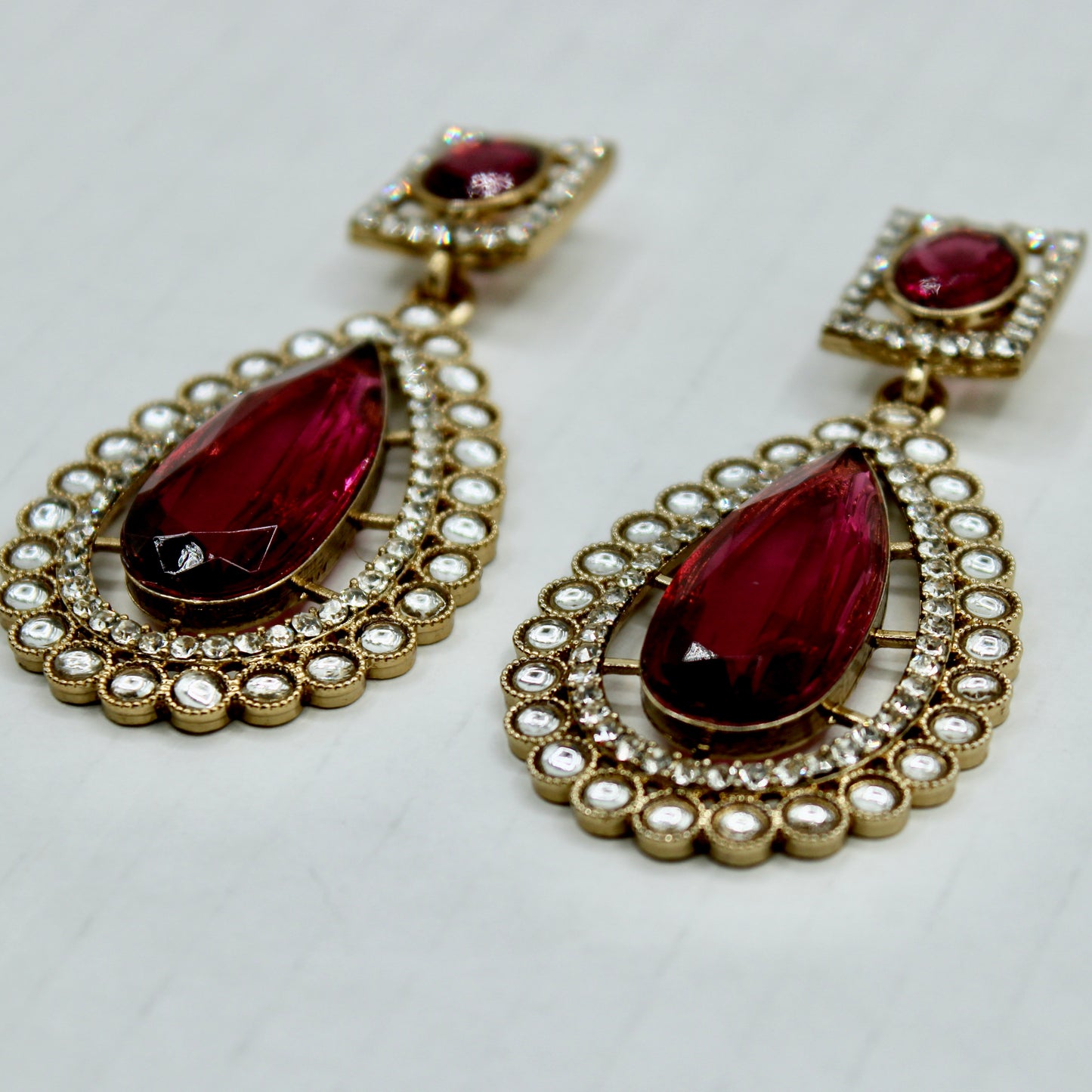 Traditional Cubic Zirconia Earrings - E549