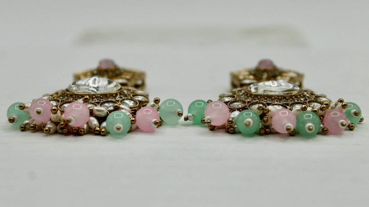 Faux Kundan Fashion Earrings - E564