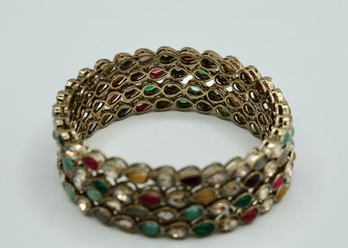Faux Kundan Bangle Set - E2251