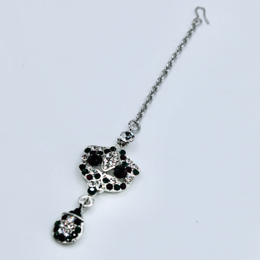 Dark Ruby and Emerald Cubic Zirconia Teeka - E513