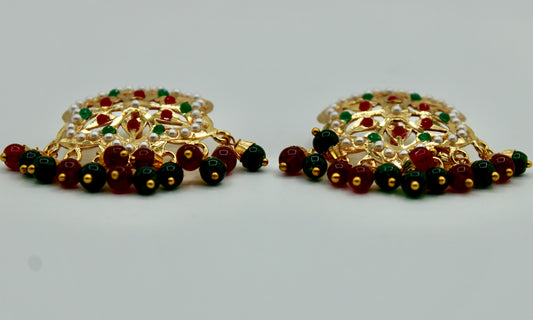 Lightweight Nauratan and Crystal Earrings - E540