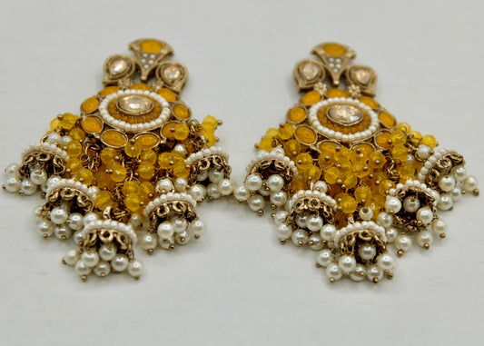 Diamante and Crystal Bead Earrings - E557