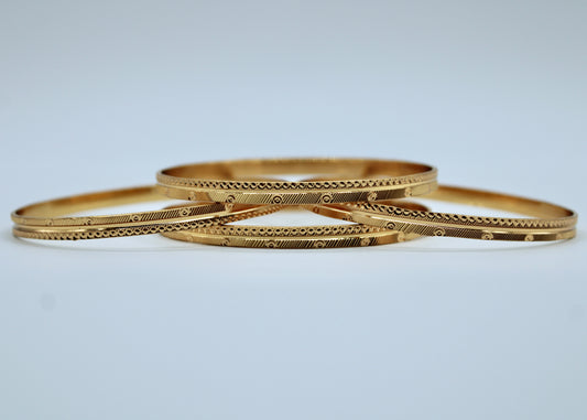 Traditional Golden Bangle Set - E2262