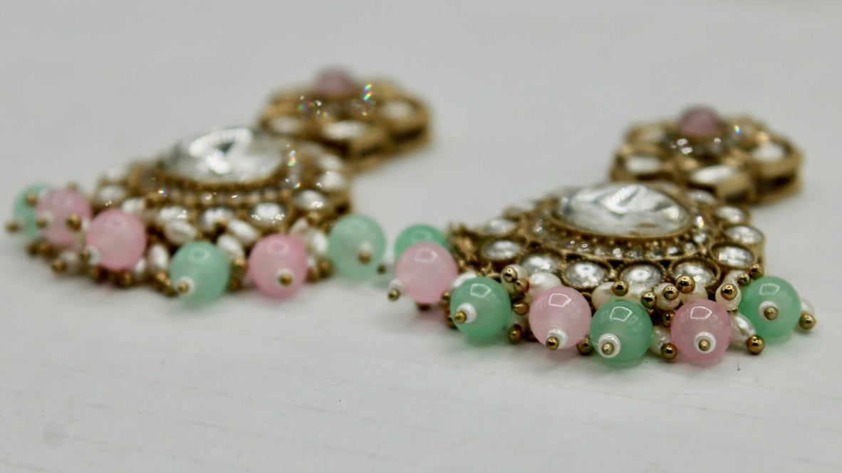 Faux Kundan Fashion Earrings - E564
