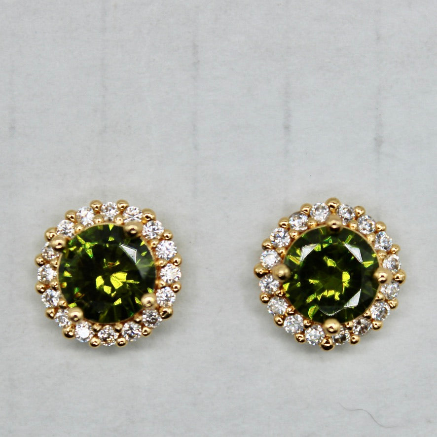 Traditional Cubic Zirconia Studs - E2334
