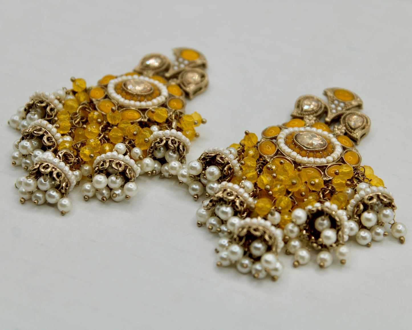 Diamante and Crystal Bead Earrings - E557