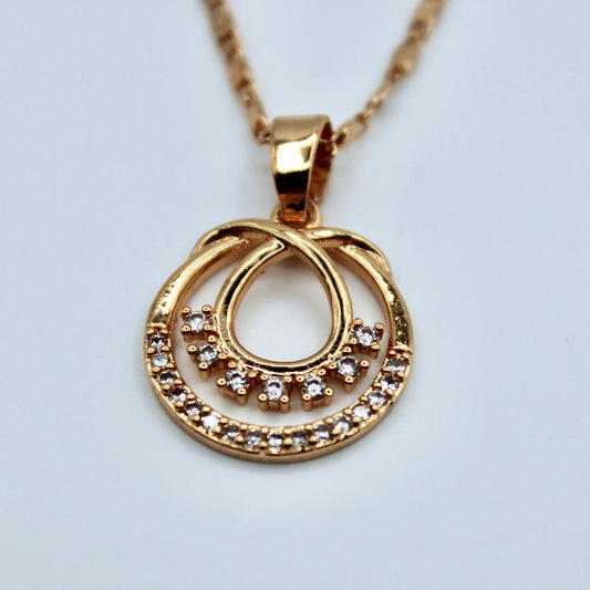 Cubic Zirconia Studded Necklace - E2294