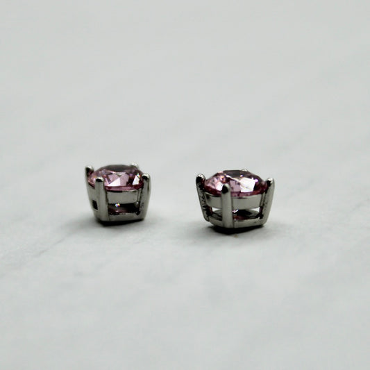 Round-Cut Cubic Zirconia Studs - E2338