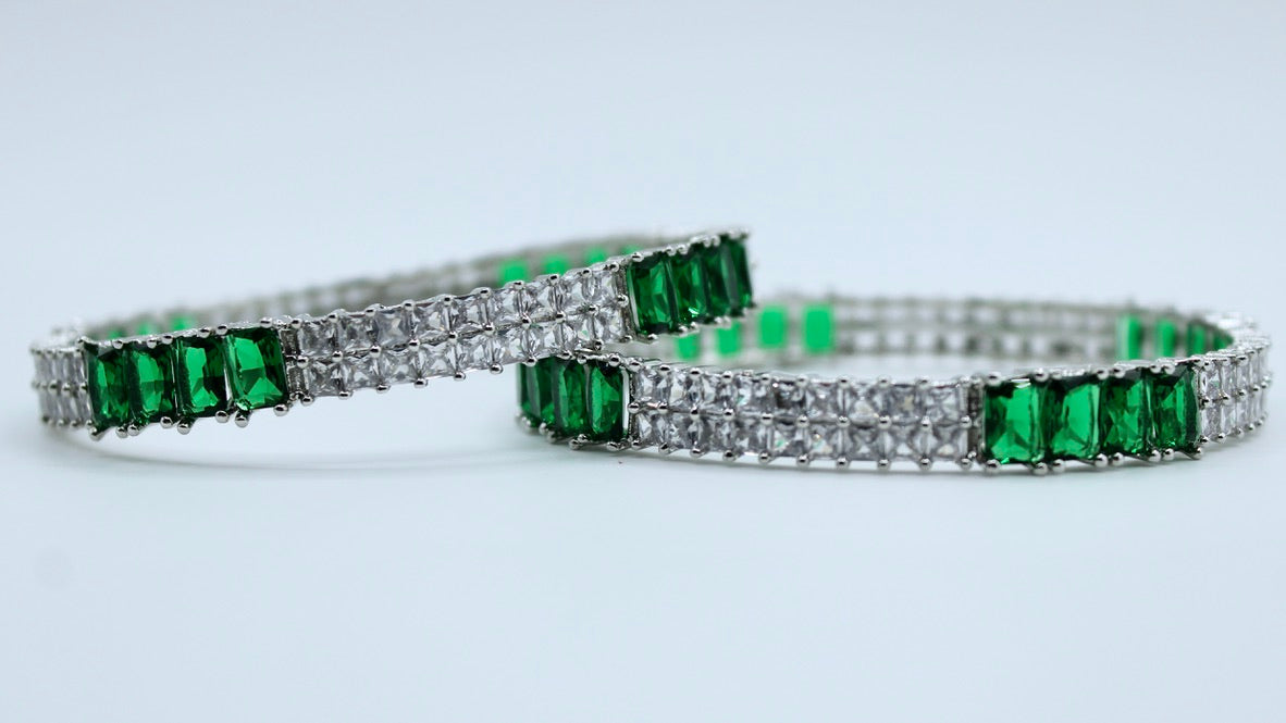 Cubic Zirconia Bangle Set - E2240