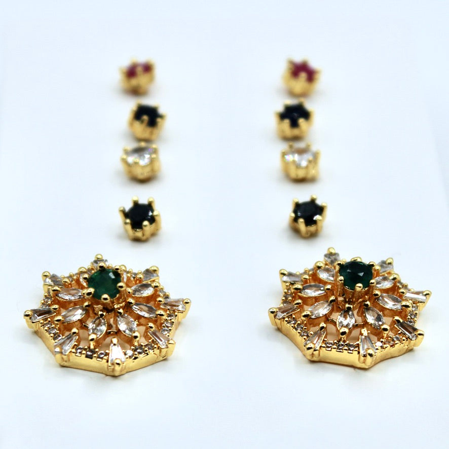5-in-1 Cubic Zirconia Studs - E2347