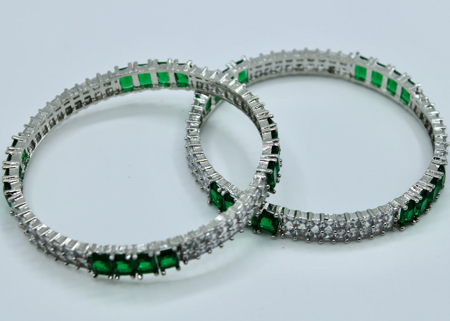 Cubic Zirconia Bangle Set - E2240
