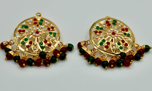 Lightweight Nauratan and Crystal Earrings - E541