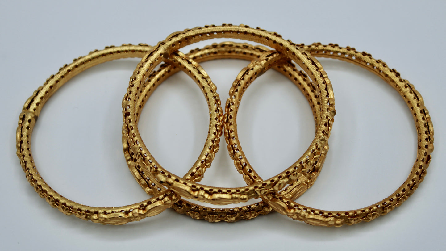 Traditional Golden Bangle Set - E2258