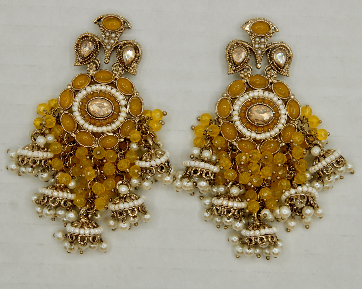 Diamante and Crystal Bead Earrings - E557