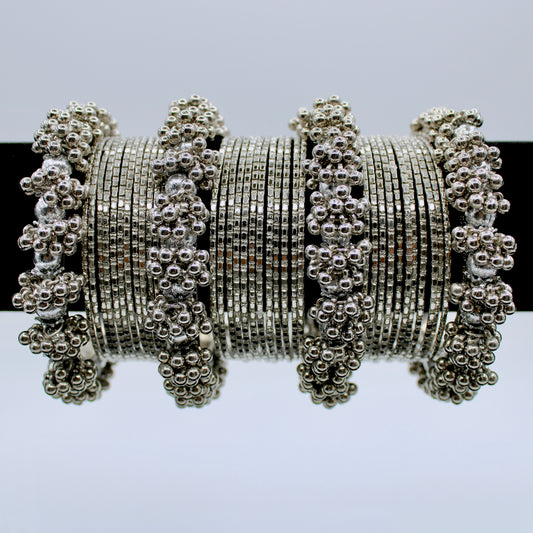 Silver Bangle and Kada Set - E503