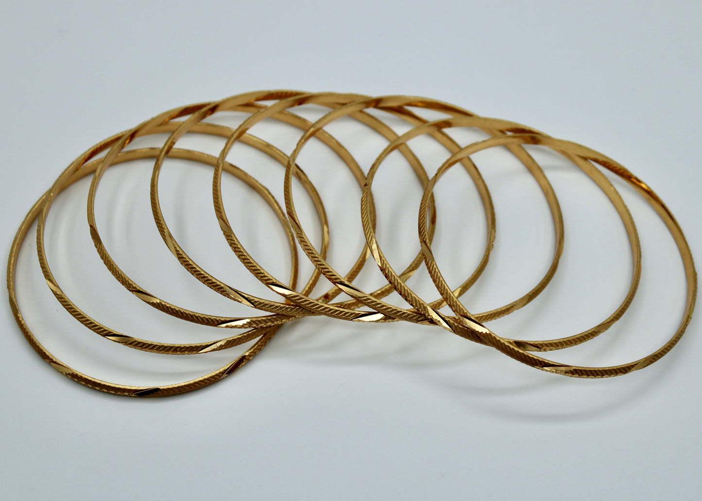 Traditional Golden Bangle Set - E2272