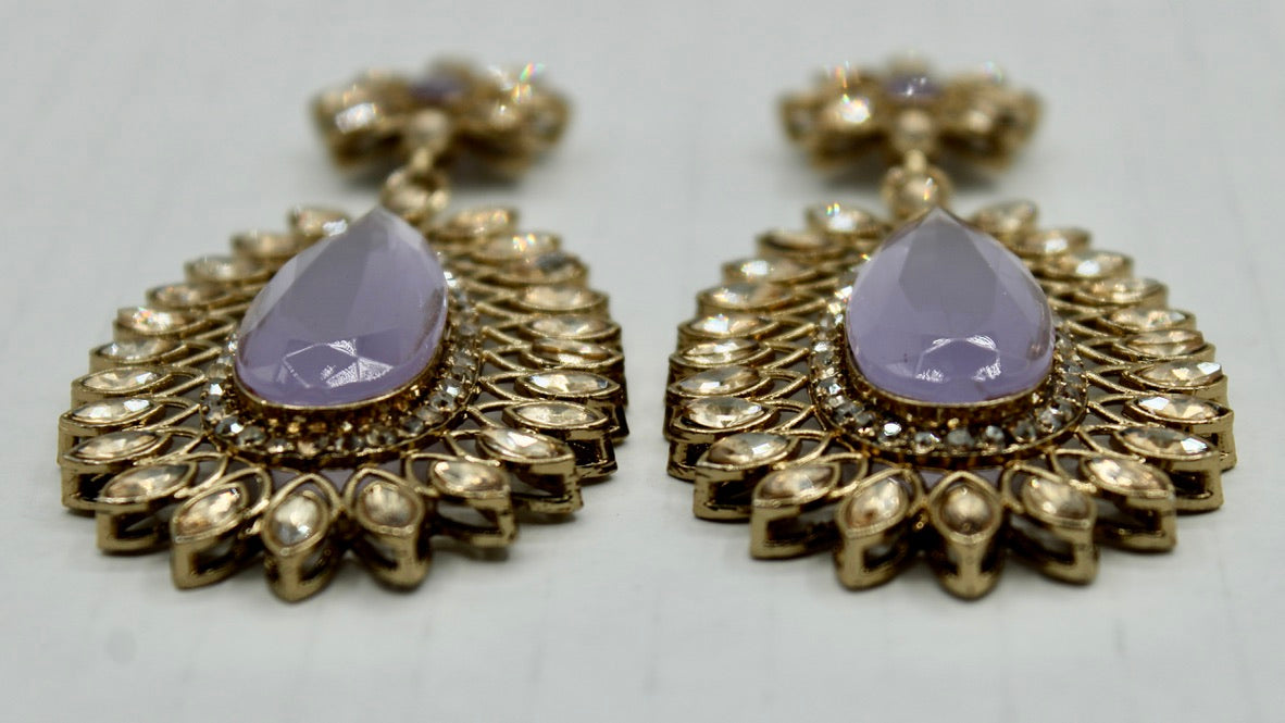 Faux Kundan Fashion Earrings - E565