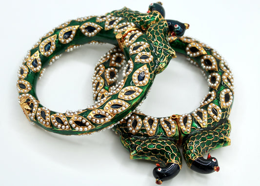 Meena Kari Peacock Rajisthani Kada - E2219