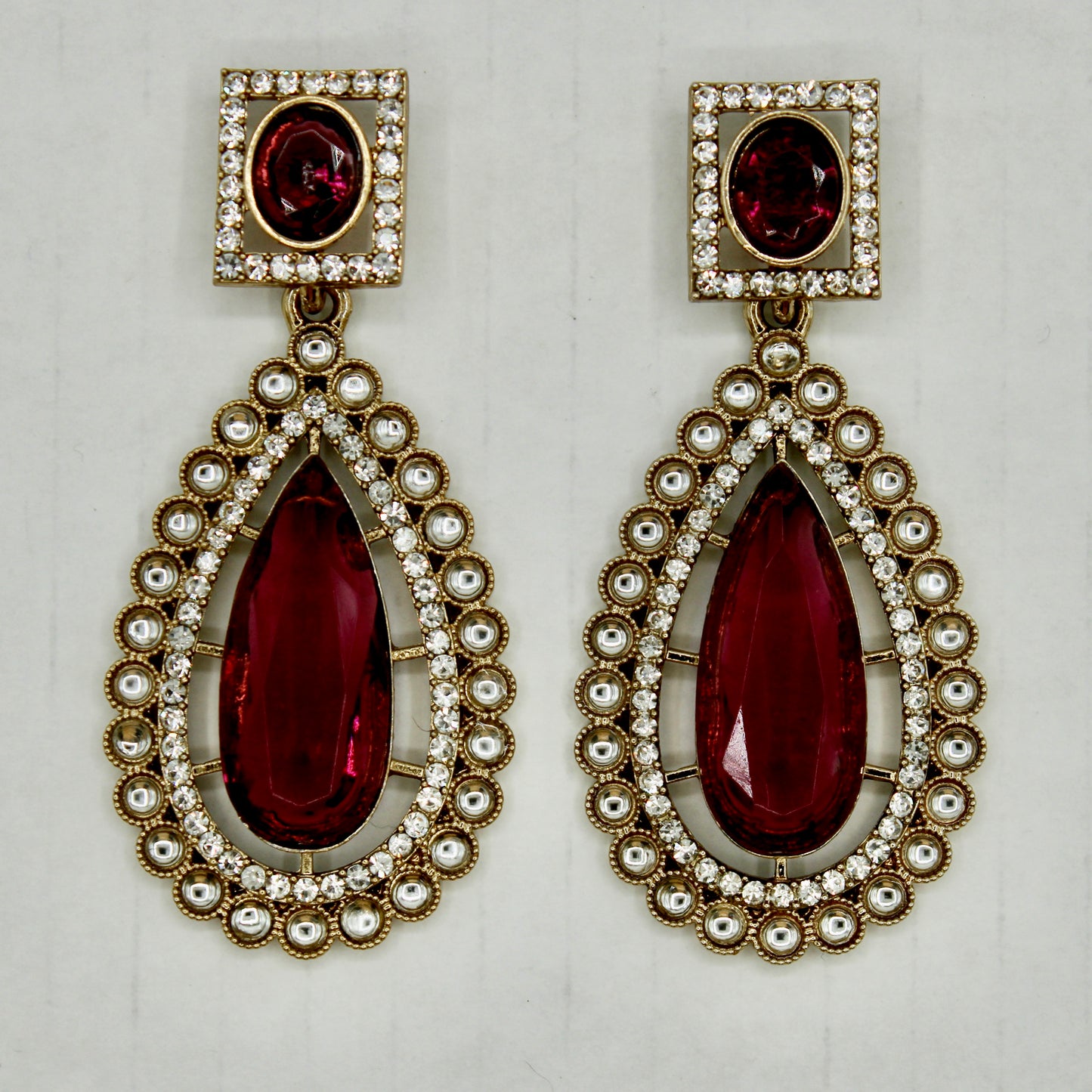 Traditional Cubic Zirconia Earrings - E549