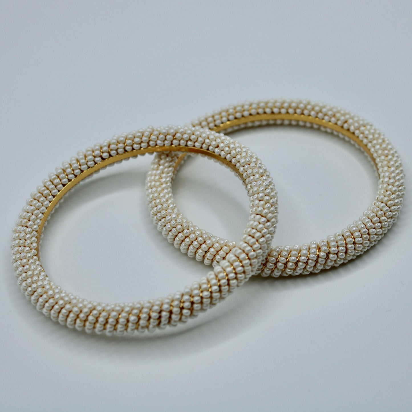Faux Pearl Bead Bangle Set - E2255