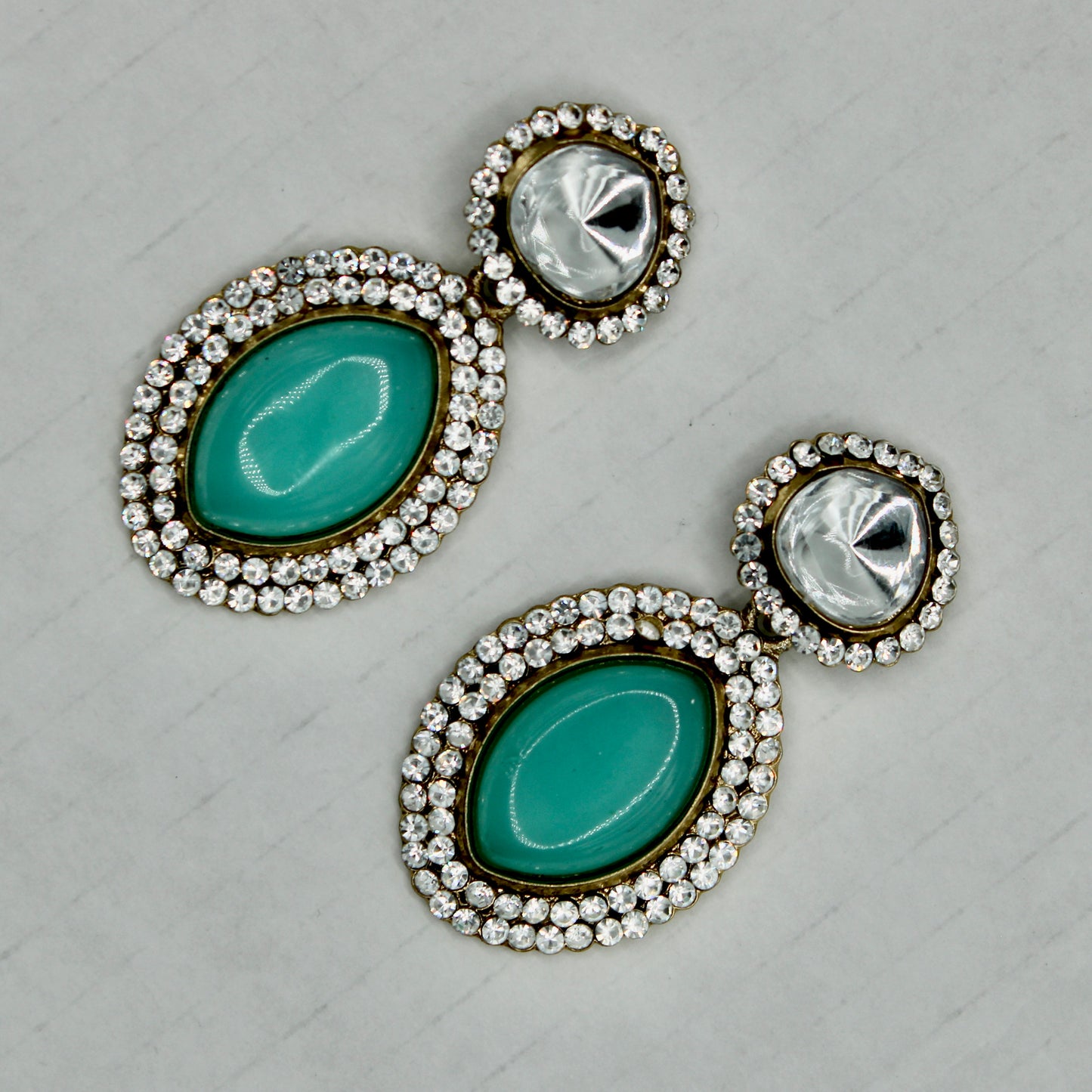 Cubic Zirconia Cocktail Earrings - E543