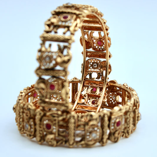 Traditional Cubic Zirconia Kada Set- E2235