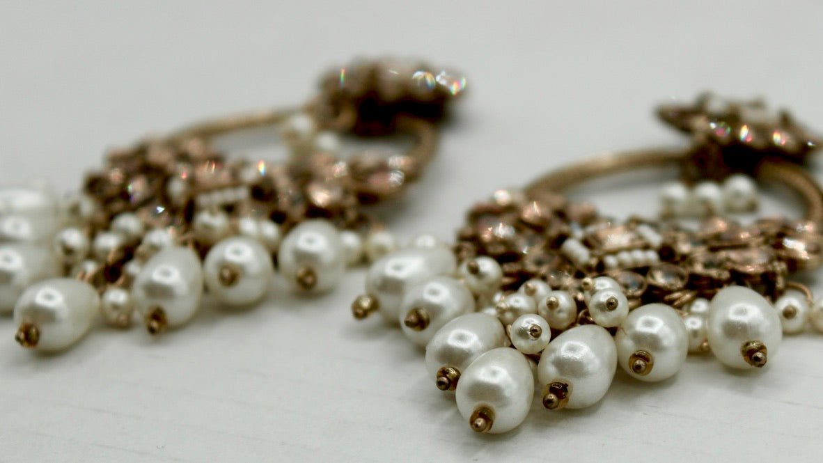 Faux Kundan and Pearl Earrings - E554