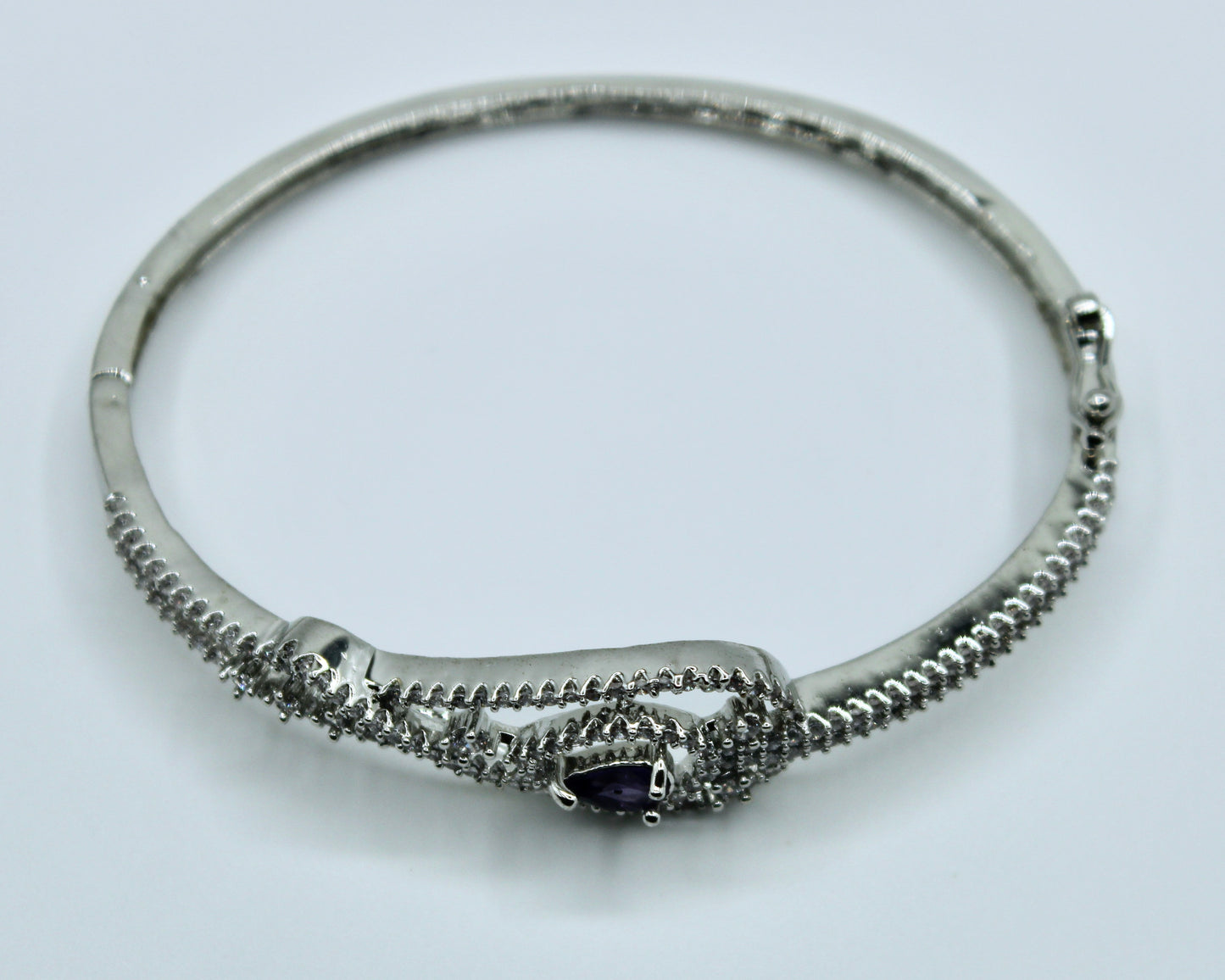 Pear-Cut Studded Cubic Zirconia Bracelet - E2313