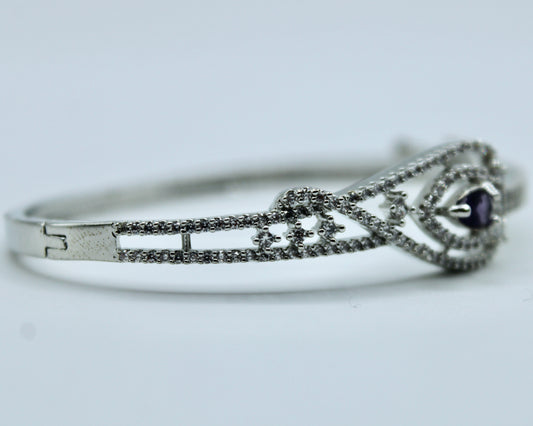 Pear-Cut Studded Cubic Zirconia Bracelet - E2313