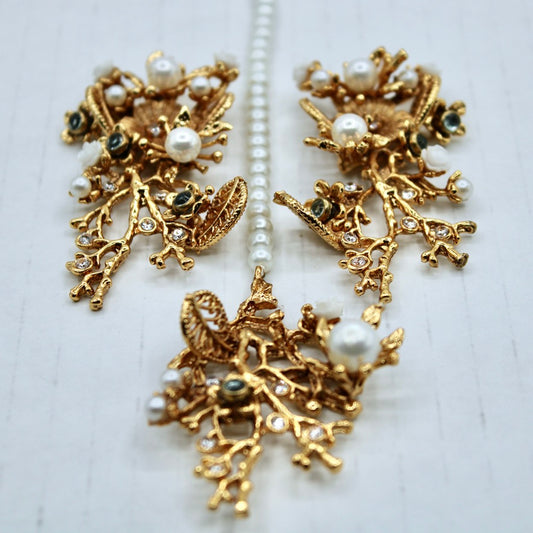 Faux Pearl Teeka Set - E2305