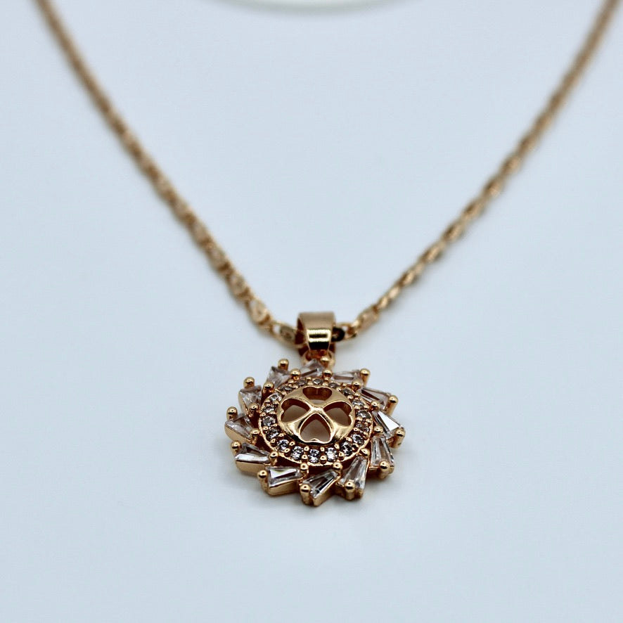 Studded Cubic Zirconia Studded Necklace - E2296