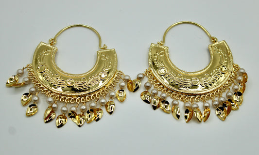 Faux Pearl Baali Earrings - E539