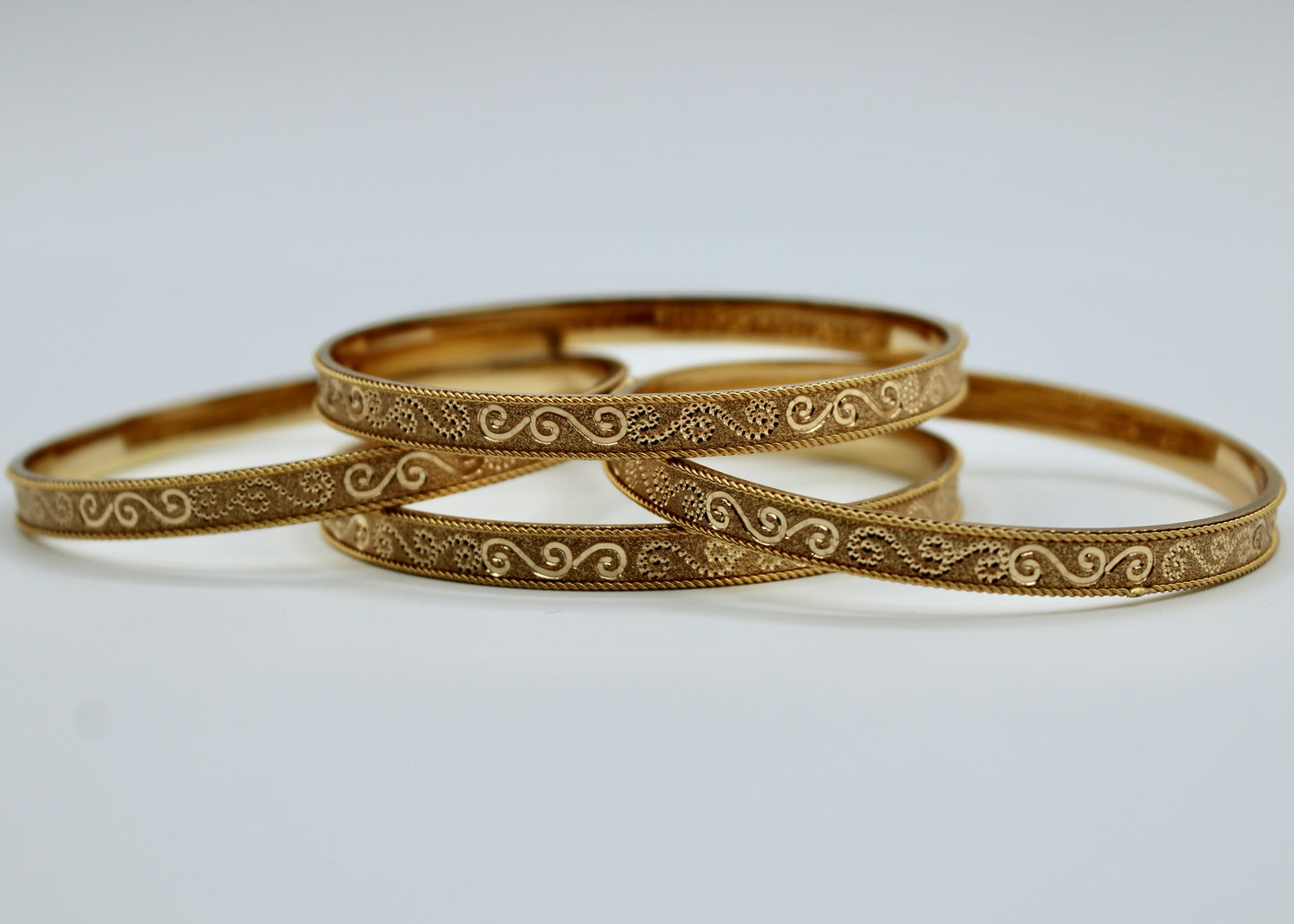 Traditional Golden Bangle Set - E2268