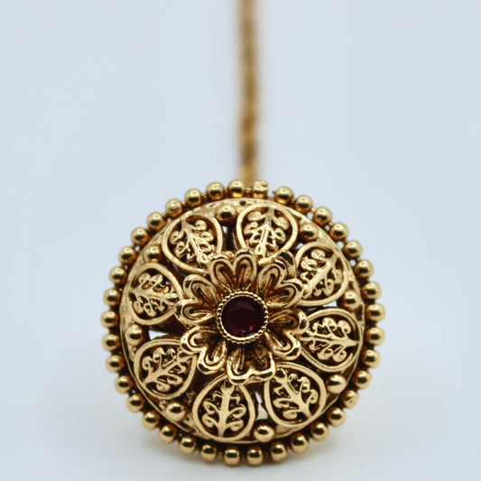 Studded Rajistani Teeka with Golden Appliques - E528