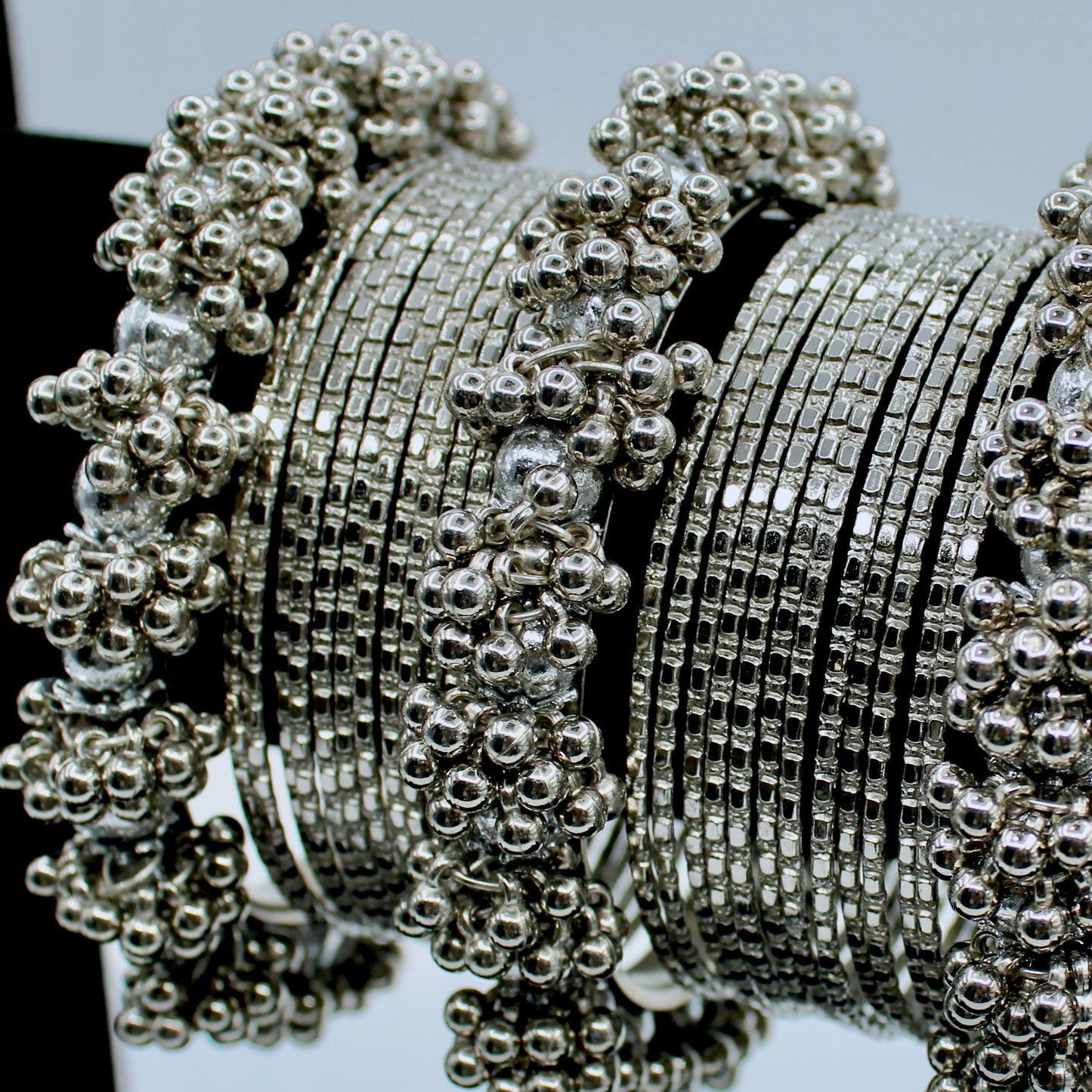 Silver Bangle and Kada Set - E503