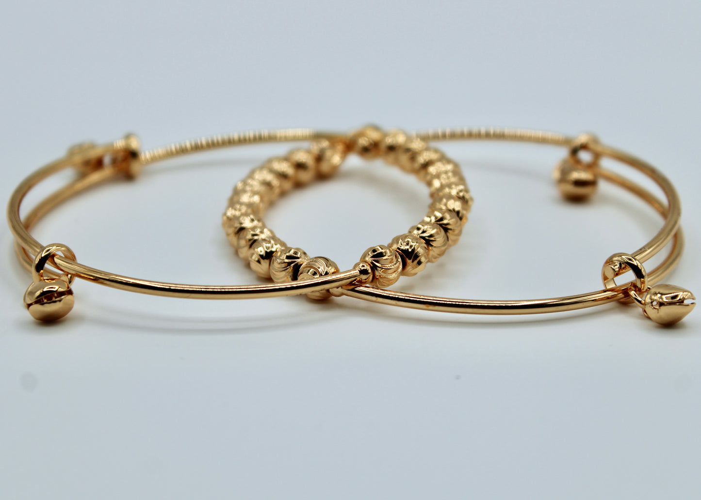 Golden Appliqué Bangles - E2231