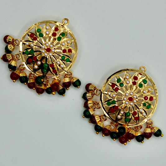 Lightweight Nauratan and Crystal Earrings - E541