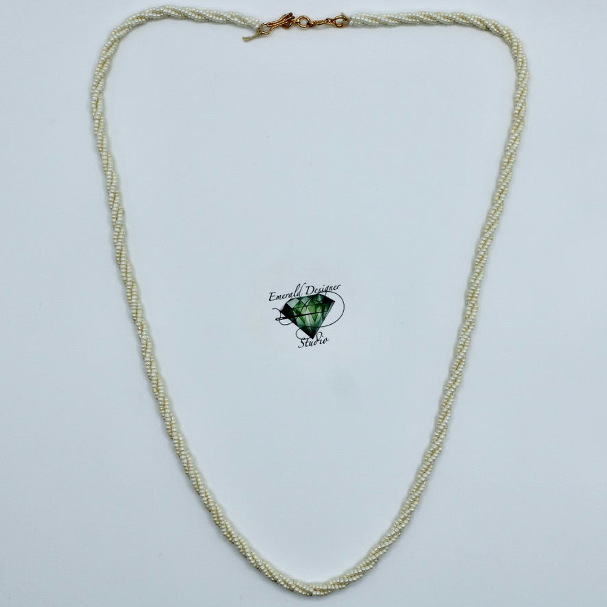 Faux Pearl Rope Necklace - E2301