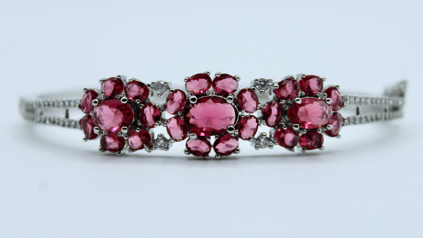 Floral Cubic Zirconia Bracelet - E2309