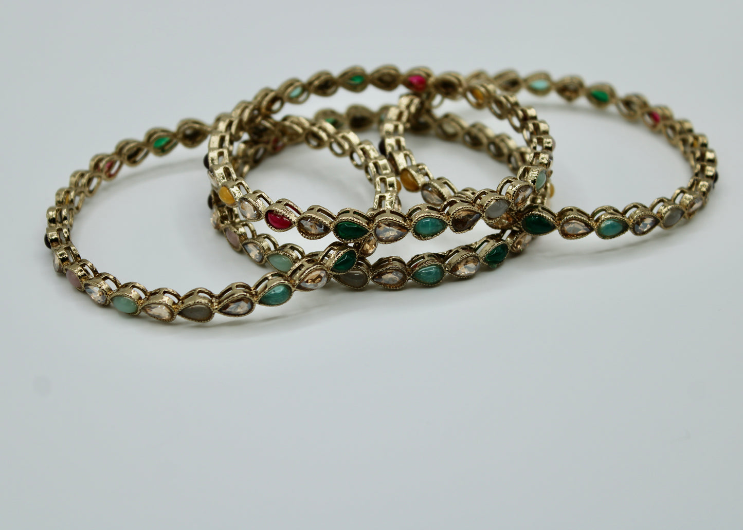 Faux Kundan Bangle Set - E2251