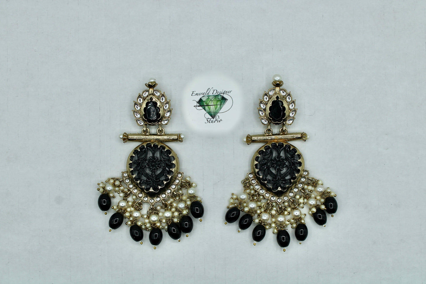 Hand-Crafted Oxidized Earrings - E4007