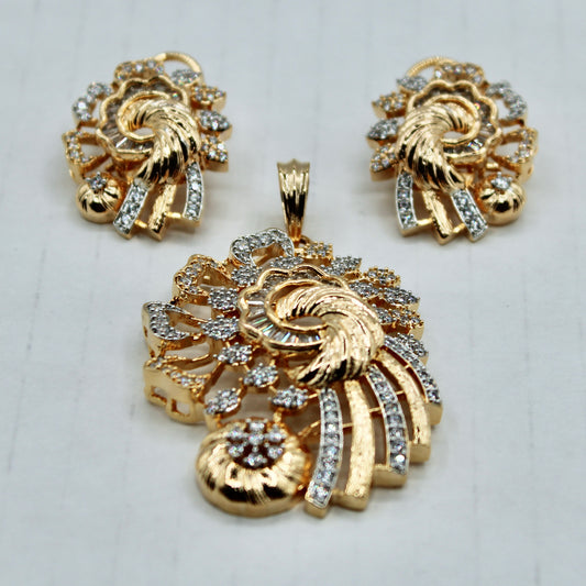 Cubic Zirconia Pendant Set - E2277