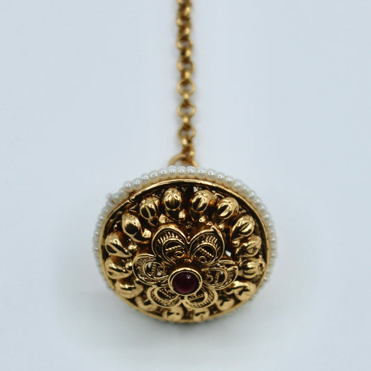 Studded Rajistani Teeka with Beads - E527