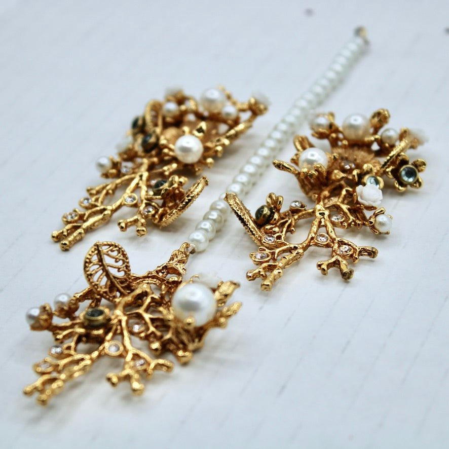 Faux Pearl Teeka Set - E2305
